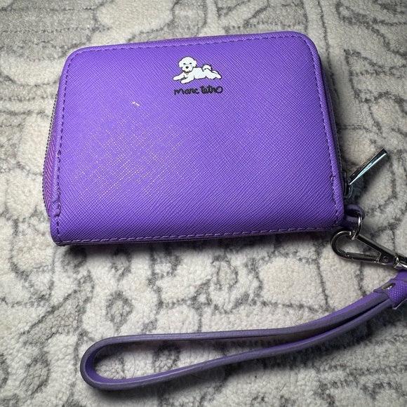 Marc Tetro French Bichon Puppy Dog zip around wallet - Picture 5 of 11